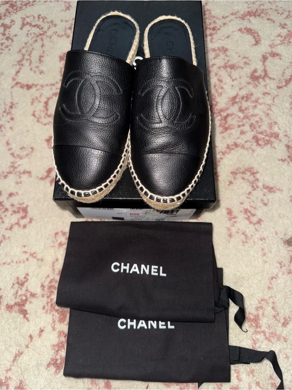 Chanel Logo Espadrilles/Mules